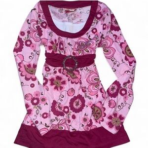 2000s floral long sleeve